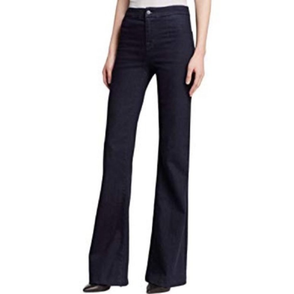 J Brand Tailored Flare Jeans 31 Dark Wash High Waist Waisted Rise Bootcut Blue